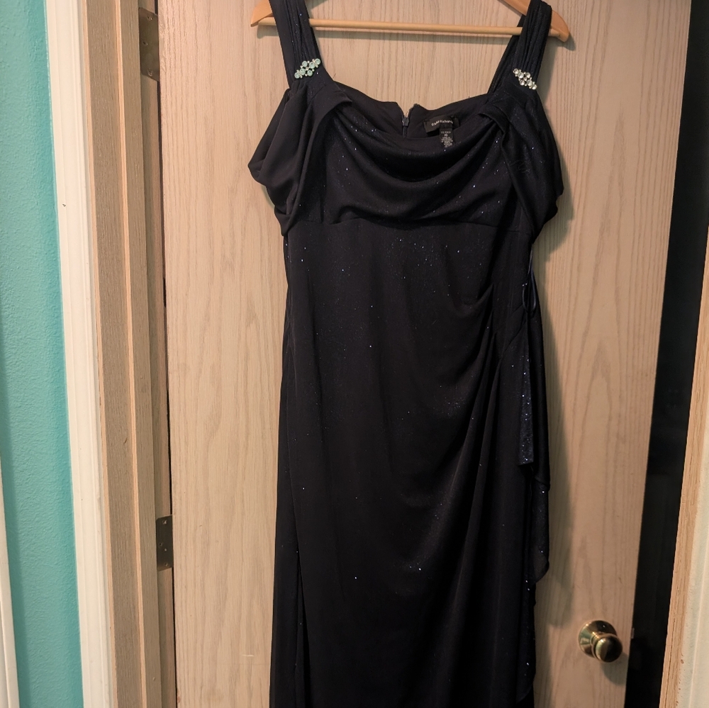 R&M Richards Sparkling Black Maxi Dress
